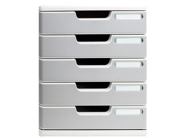 Exacompta Ladenblok Modulo met 5 Gesloten Laden Grijs