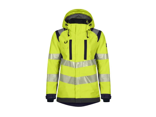 Tranemo 513794 dames jas, fluo geel/marineblauw, maat 2XL, per stuk