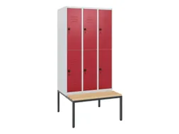 Dubbeldekse dekenkist,HxBxD 1950x900x815mm,3x2vak.,vak B 300mm