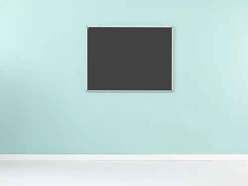 Prikbord Bulletin Zwart 90x180cm Softline Profiel 16mm