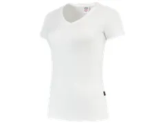 Tricorp 101008 T-shirt dames V-hals fitted wit maat 3XL