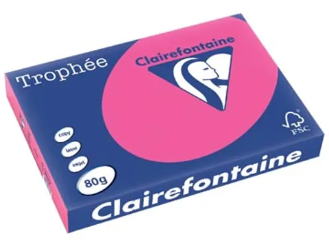 Trophée Intens gekleurd papier A3 80 gram 500vel Fluor Roze