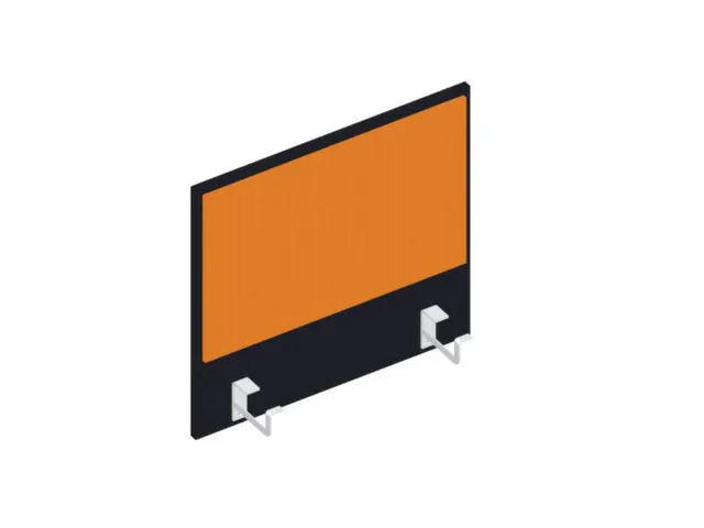 baliepaneel,v. bureau,aanbouw links,B 600mm,CC-zwart,BN3005-geel