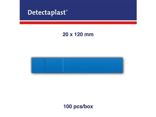 Detectaplast 8147 Pleister waterafstotend blauw 120x20mm 100 Stuks