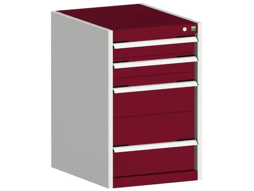 ladekast HxBxD 800x525x525mm 4laden romp RAL7035 front RAL3004