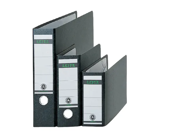 Ordner Leitz 1078 A6 77mm dwars karton zwart