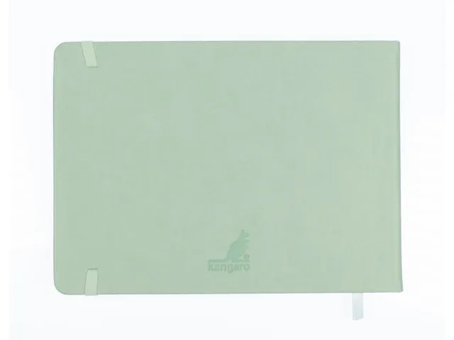 Schetsboek Kangaro A5 landscape mint PU HC 80 blad 140gr roomwit met e