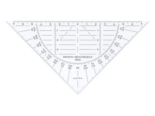 Geodriehoek Aristo 1550 16cm Flexibel Transparant