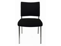 Bezoekersstoel Stof Zwart Zitting 430x480x450mm