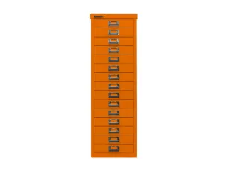 kantoor-ladekast HxBxD 860x279x380mm 15 laden romp oranje staal - 4