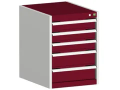 ladekast HxBxD 700x525x525mm 5laden romp RAL7035 front RAL3004