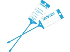 Goederenlabel PP blauw "Patroon" gelijnd