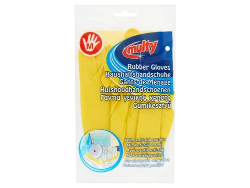 Huishoudhandschoen Multy latex Medium assorti