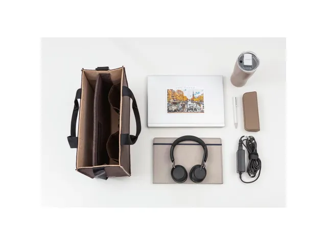 Bureau Tas Hybride werken Bicolor M bruin/beige M 360x280x150mm