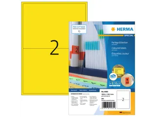 HERMA 4565 Gekleurde etiketten A4 199,6x143,5mm Geel 200 stuks - 1
