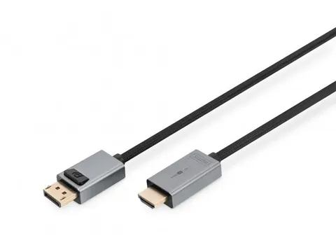 4K DisplayPort-adapterkabel, DP HDMI Type A 1,8m met LED