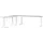 hoekbureau,in h. verstelb.,HxBxD 710-910x2600x2000mm,blad wit