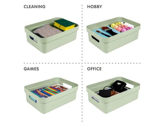 Sigma Home opbergbox 9L groen - 35x24,6x12,2cm