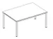 In hoogte verstelbaar bureau,HxBxD 720-840x2000x1000mm,MP-lichtgrijs