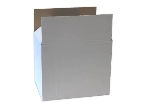 Verzenddoos, enkele golf, wit, ft 430 x 320 x 90 cm