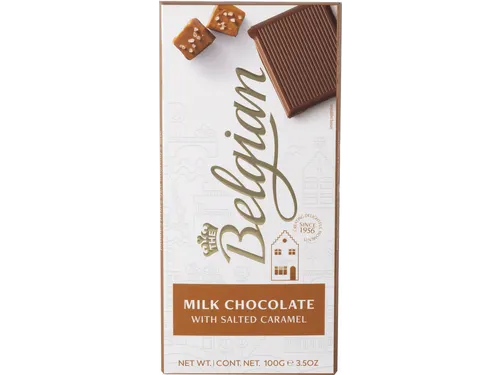 Chocolade The Belgian melk karamel zout reep 100 gram