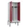 PBM-locker met bank,HxBxD 2120x800x815mm,2vak,vak B 400mm,draaigrendel