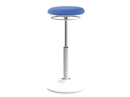 Zit-Sta Kruk Mango Wit/Blauw Ergonomisch & Verstelbaar
