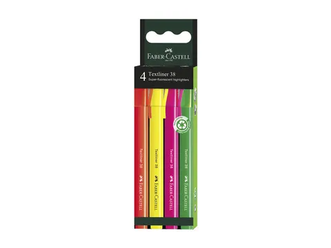 Markeerstift Faber-Castell 38 etui 4 stuks