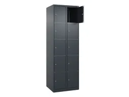 lockerkast,HxBxD 1850x600x500mm,2x5vakken,vak B 300mm,cil.-slot