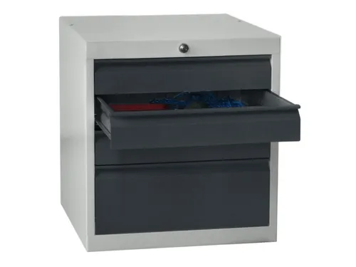 ladekast 600x500x600mm 4laden cilinderslot RAL7035 front RAL7016