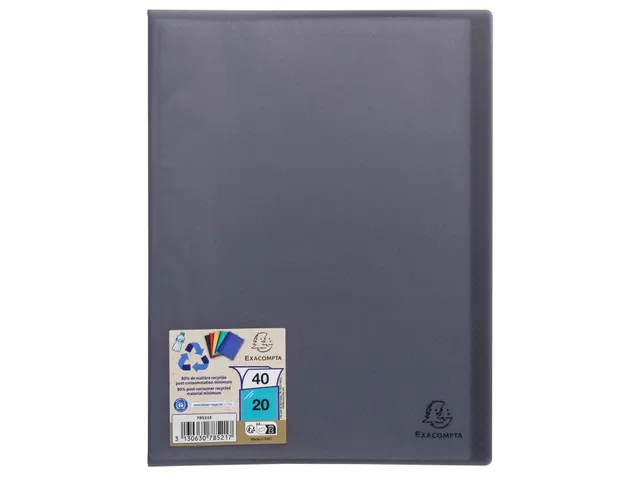 Porte-vues Opak recyclé A4 40V noir