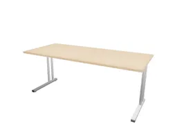 In hoogte verstelbaar bureau,HxBxD 720-840x1800x800mm,NE-esdoorn