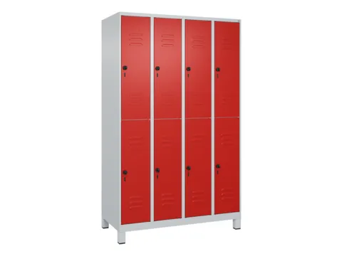 dubbeldekse locker,HxBxD 1950x1200x500mm,4x2vak.,vak B 300mm
