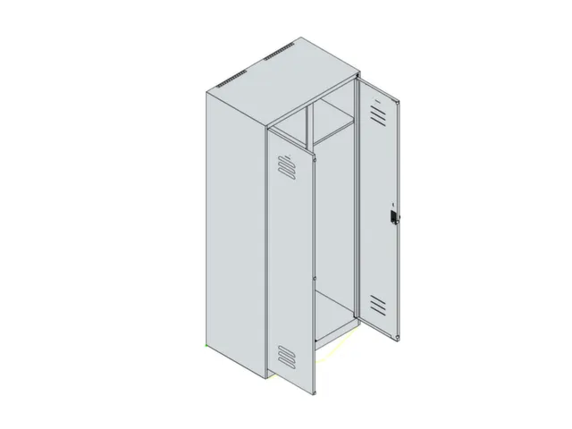 locker voor scheiding van kleding,HxBxD 1850x800x500mm,2vak