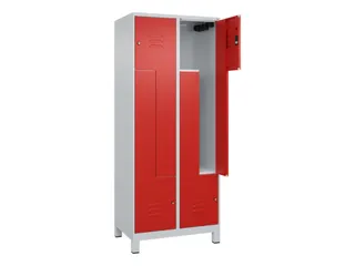 Z-garderobekast,HxBxD 1950x800x500mm,vak B 200/400mm,cil.-slot,voeten - 2