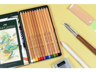 Pastelpotlood Faber-Castell Pitt metalen etui a 12 stuks - 9