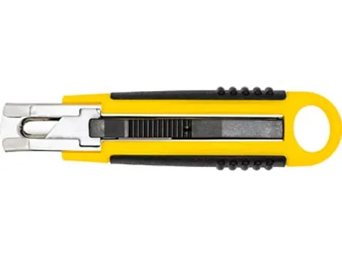 Veiligheidssnijmes Met Terugschietfunctie 18mm Geel/Zwart