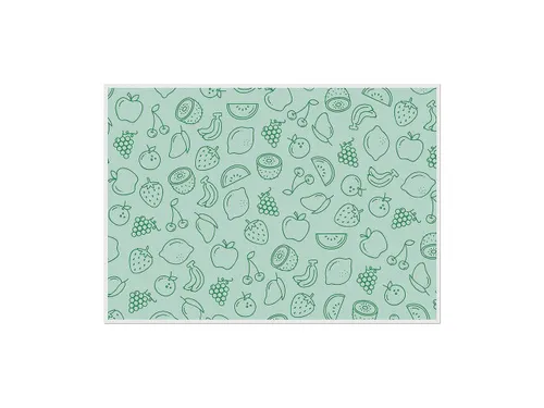 Placemat 45x32cm PVC Fruit Abstract Groen 6 Stuks