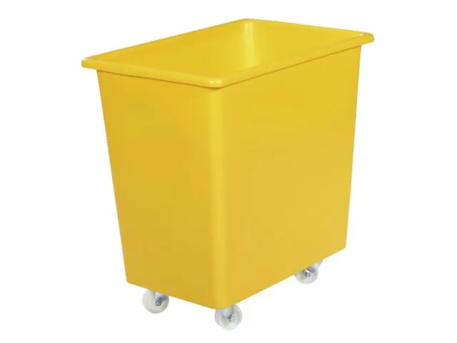 Verrijdbare Rechthoekige Bak 135 Liter Hxbxd 670x660x432mm Pe Geel