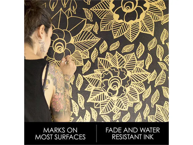 Viltstift Sharpie Fijne punt rond 0.9mm Metallic Goud op blister