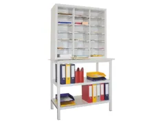 Postsorteerkast HxBxD 1950x1000x400mm 3x6 Vakken Ral7035 Front Ral7035