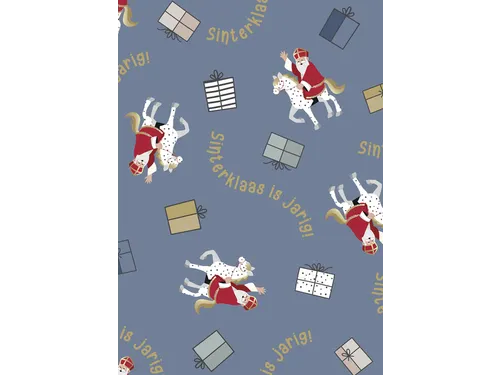 Haza Inpakpapier Sint en Co 200x70cm assorti