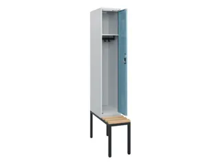 locker met bank,HxBxD 1950x300x815mm,1vak,vak B 300mm,cilinderslot - 1
