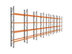 palletstelling,basis+7xaanbouw,HxBxD 4620x15500x750mm,vakl. 3000kg