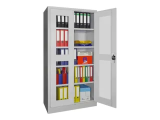 Vitrinekast Hxbxd 1950x1000x500mm Draaideuren Ral7035 Front Ral7035 - 3