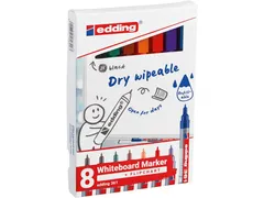 Viltstift edding 361 whiteboard rond 1mm assorti
