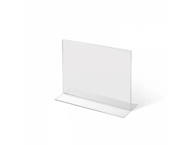 Folderhouder A6 T-stand Acryl liggend