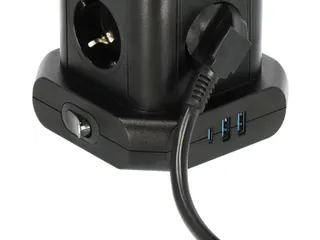 Brennenstuhl Stekkerdoos Toren 8-voudig met 2x USB-A 1x USB-C Zwart - 5