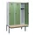 locker met bank,HxBxD 1950x1200x815mm,3vak,vak B 400mm,draaigrendel