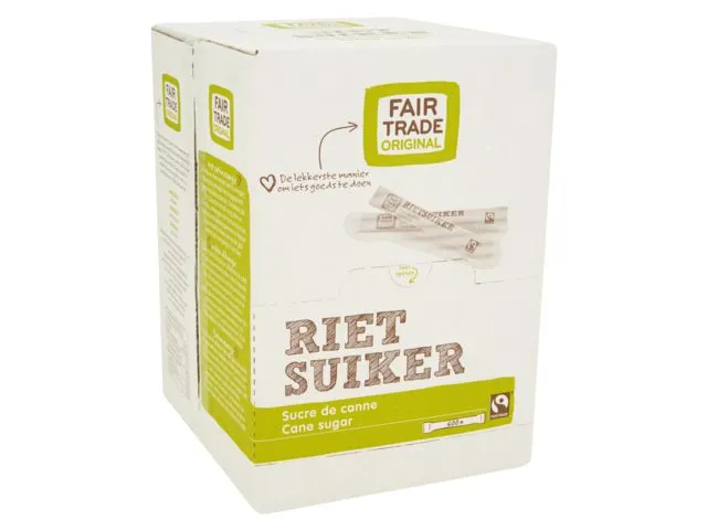 Rietsuikersticks Fairtrade Original 600 stuks